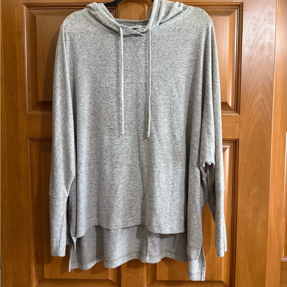 Chic Soul Gray Hoodie Sweatshirt. PTP 35, very oversized. Super soft. Never worn